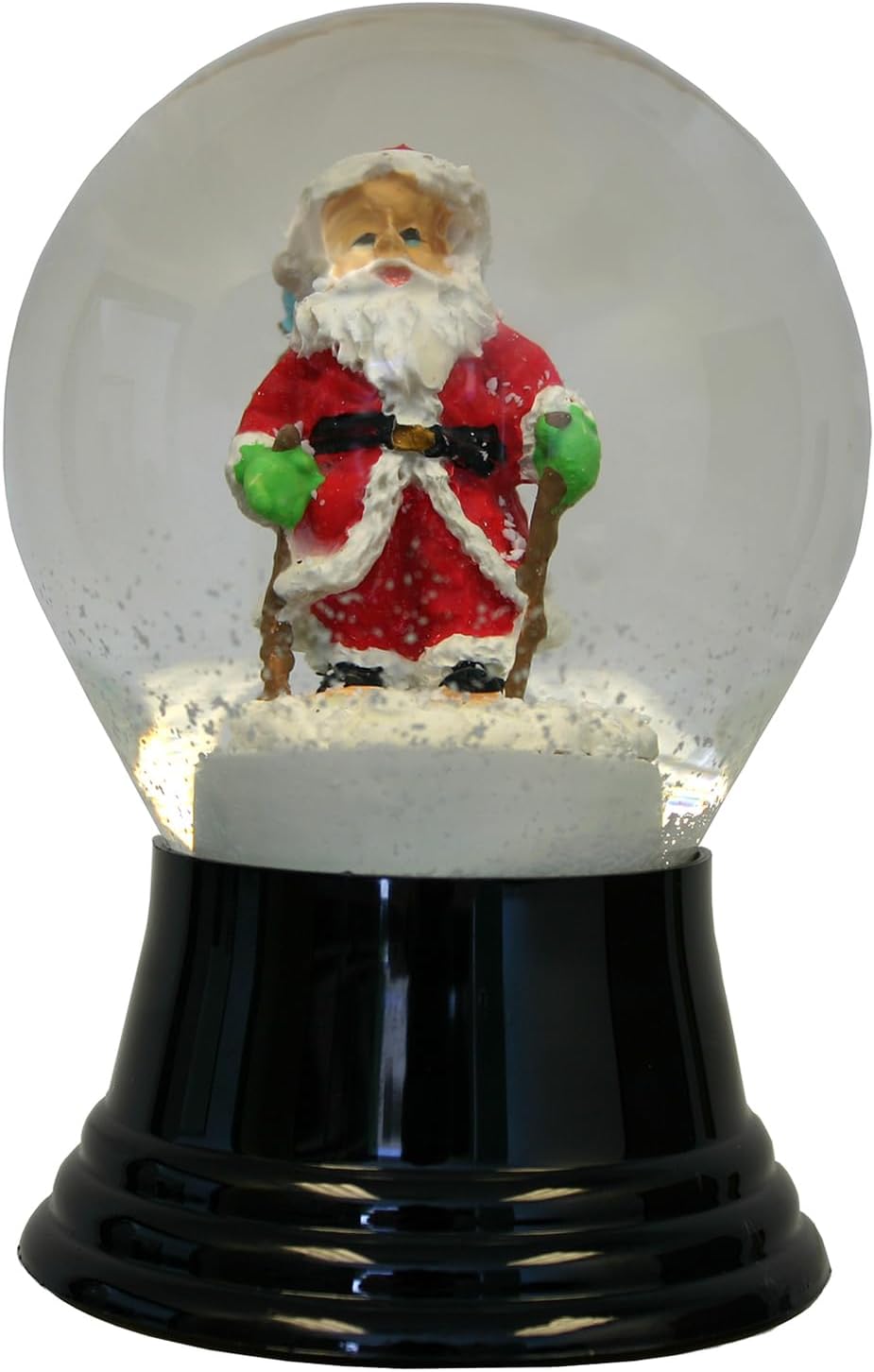 PR1491 Perzy Snowglobe-Medium Santa Claus-5" H W x 3" D, Gray