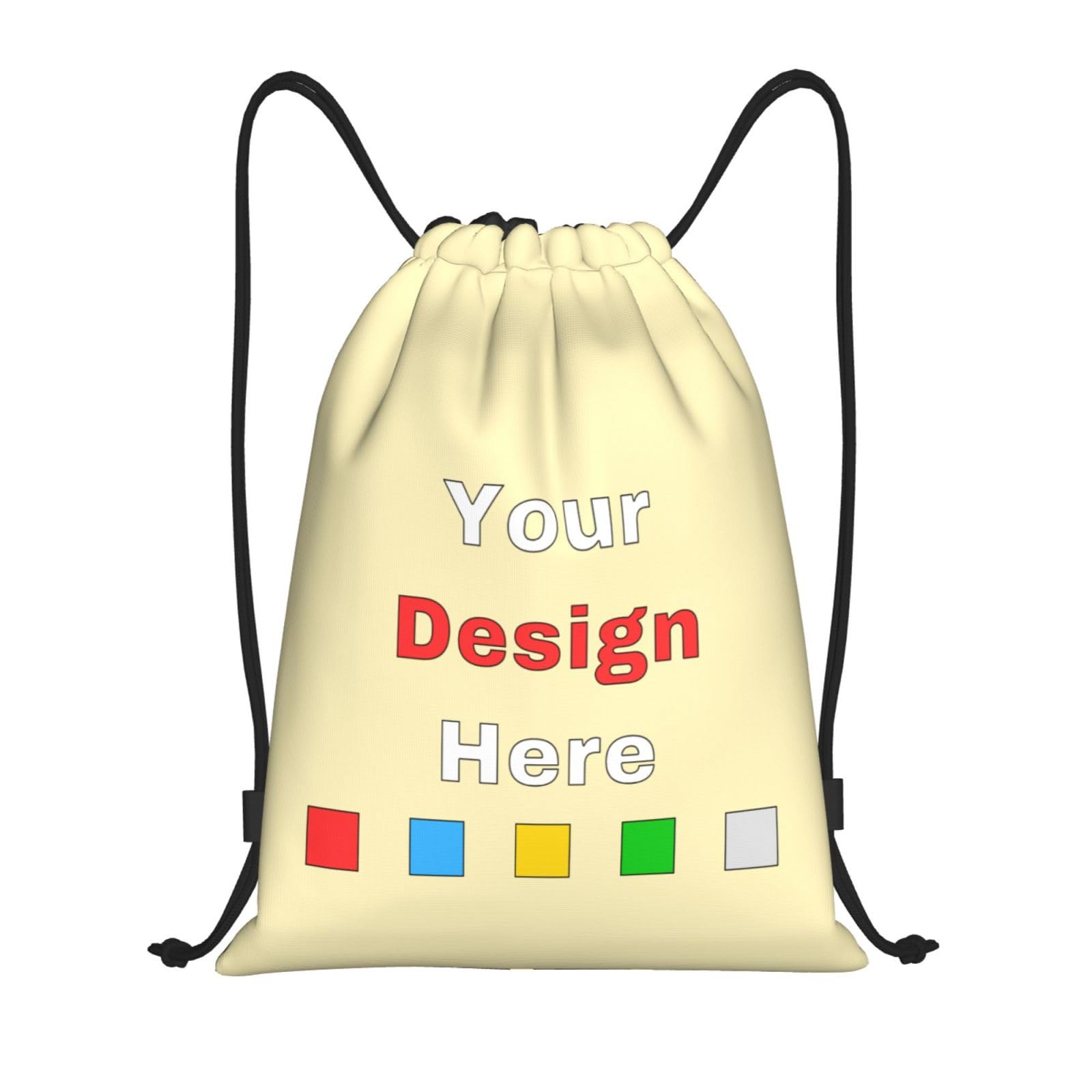 ROHBVMN Personalized Backpack custom Drawstring Bag for Men and Women, Travel Backpack, Swimming Bag, Cinch Bag add Your Logo, Ideal for Sports, Training, and Waterproof Drawstring Bag