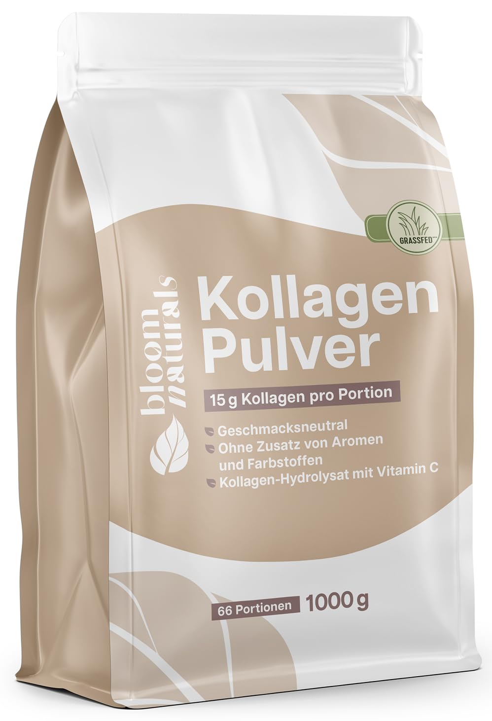 Grasgefüttertes Collagen Pulver – 1 kg (1000g) Peptide Typ 1 & 3