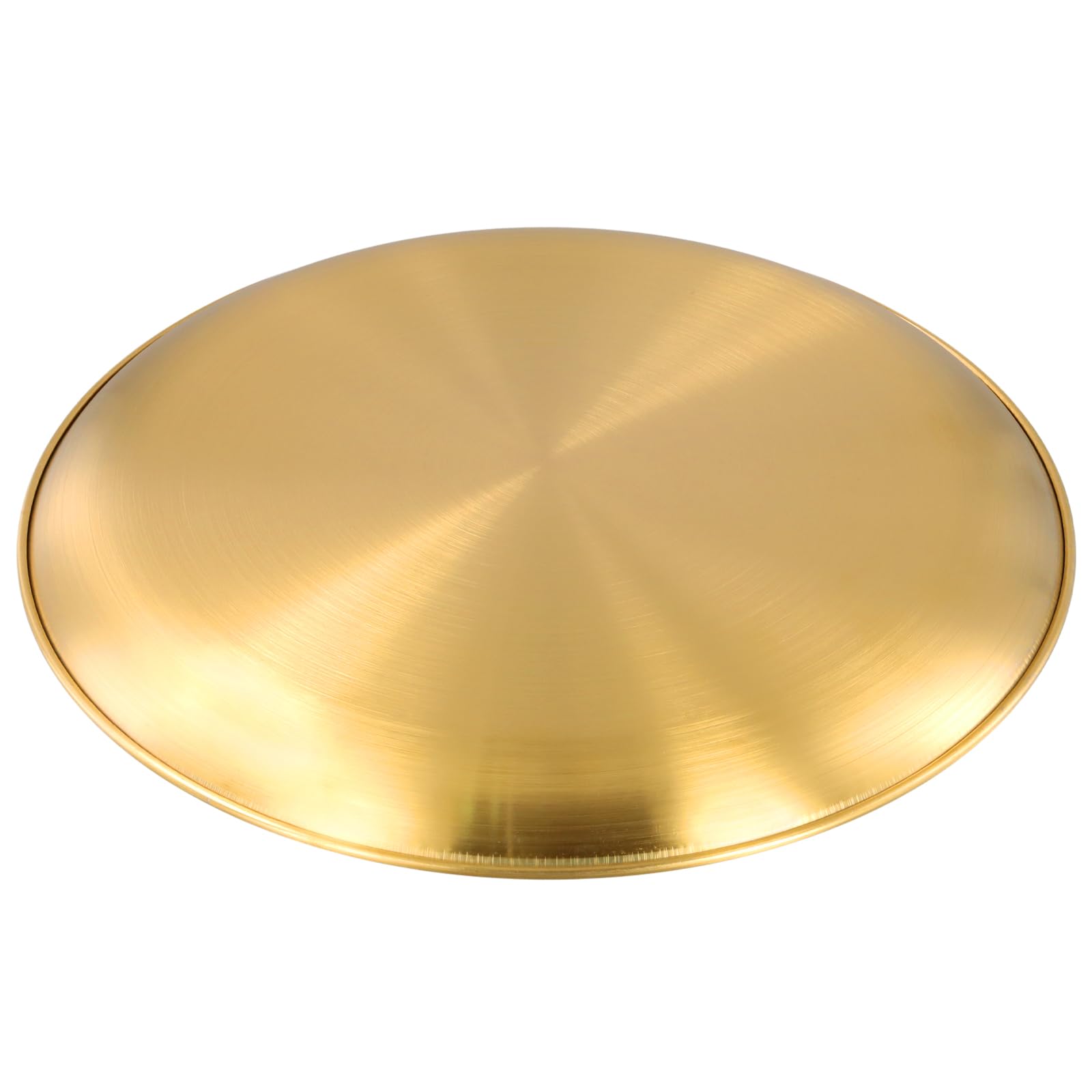 FUNSUEI Lot de 8 assiettes rondes en acier inoxydable doré de 26 cm - Plateau décoratif pour pâtisserie, servir, décoration