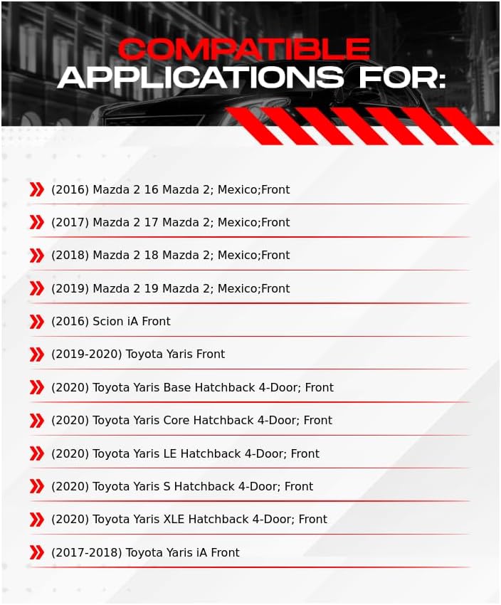 Miniatura 2 de R1 Concepts Kit de rotor de freno delantero  Rotores de freno, disco de freno, compatible con Mazda 2016-2020 Scion iA Toyota Yaris, Yaris iA