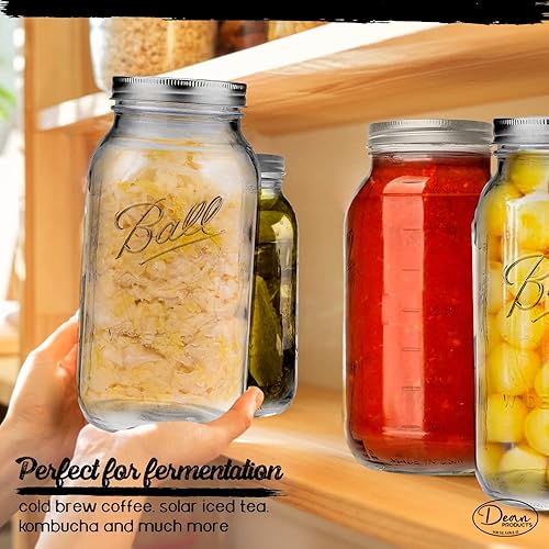 Miniatura 7 de Tarros Mason de boca ancha de 64 onzas  Tarro Mason de 12 galón  Tarros Mason de bola de 64 onzas con tapas  Tarros Mason grande de 64 onzas  Tarros
