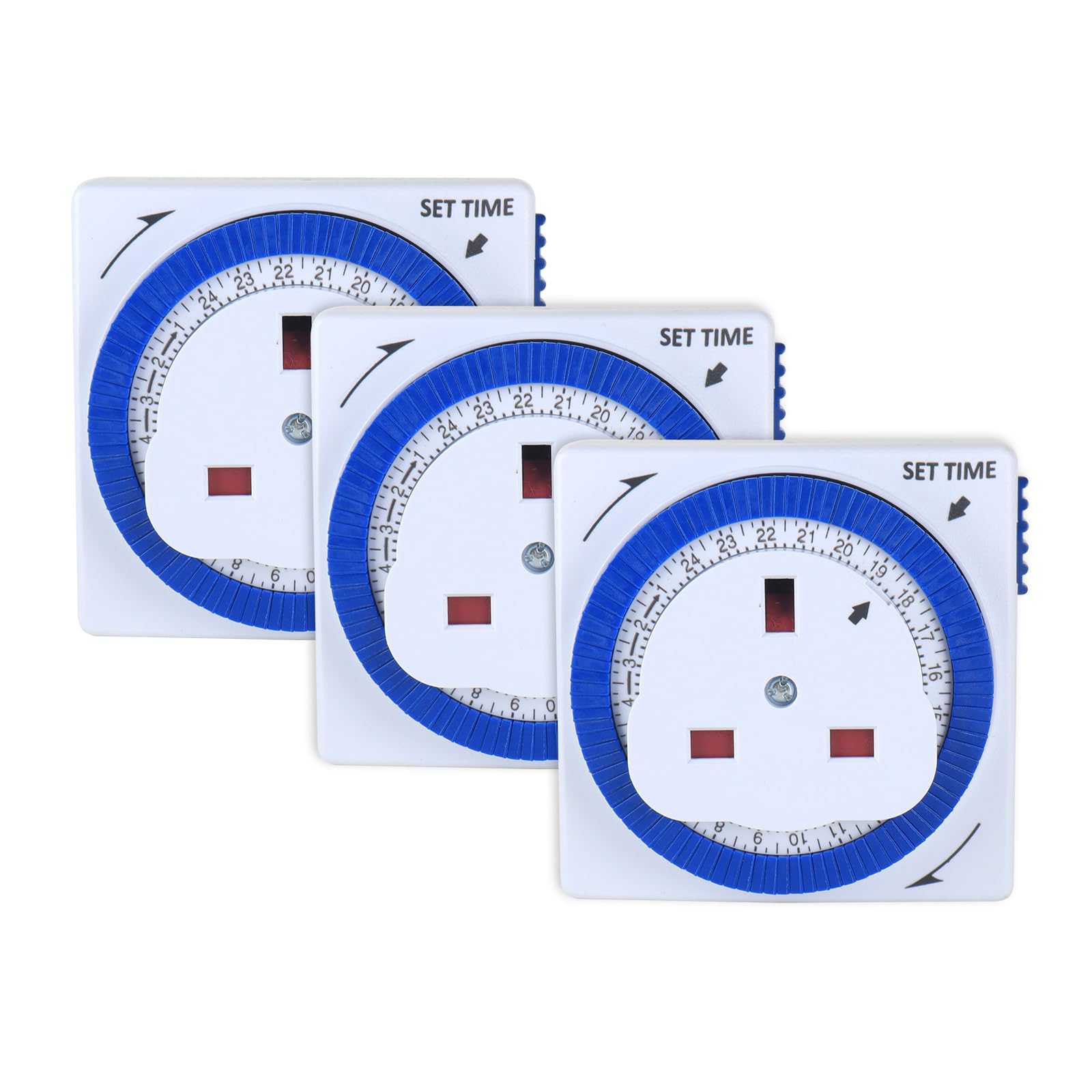 Mechanical Indoor Timer Socket Switch, 24 Hour Segment Timer Light Switch for In