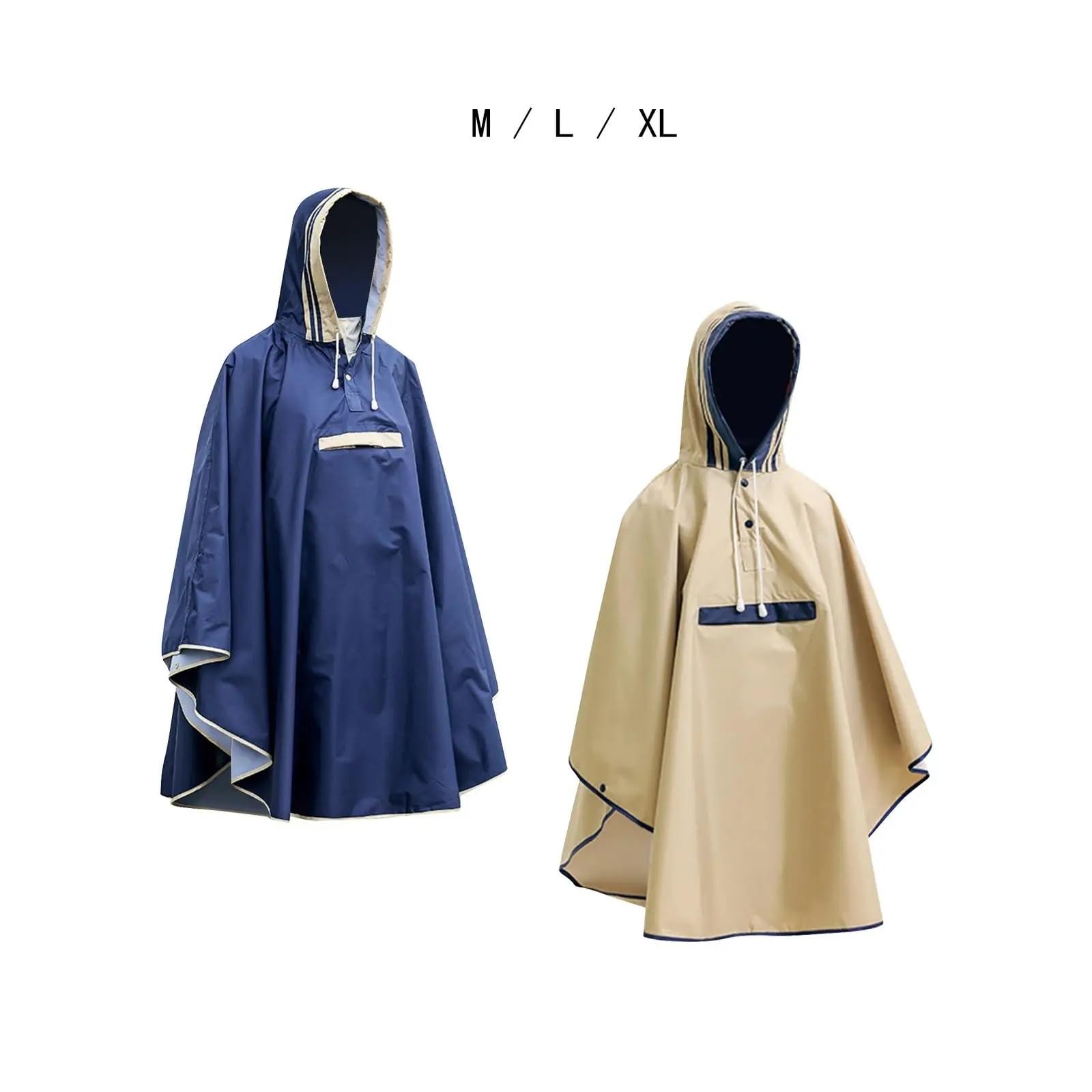 Poncho Antipioggia for Adulti, Giacca Impermeabile con Tasca, Protezione