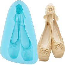YYABONAN 3D Ballet Shoes Fondant Mold Ballet Shoes Silicone Molds