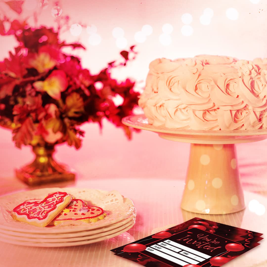 Stuff4 Biglietto di auguri il 32° compleanno da donna palloncini rosa e viola glitterati biglietti di auguri 32 anni amica sorella mamma zia 145mm trentadue e trentadue e