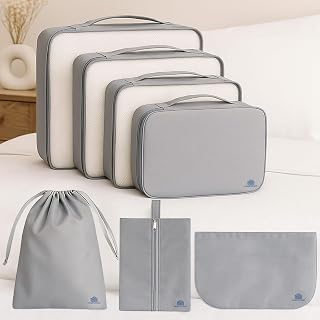 Homestrap 7-Piece Travel Organizer Packing Cube Pouch Set | Lightweight Luggage Organizer Bags for Clothes, Shoes & Access... — Packing Organizers