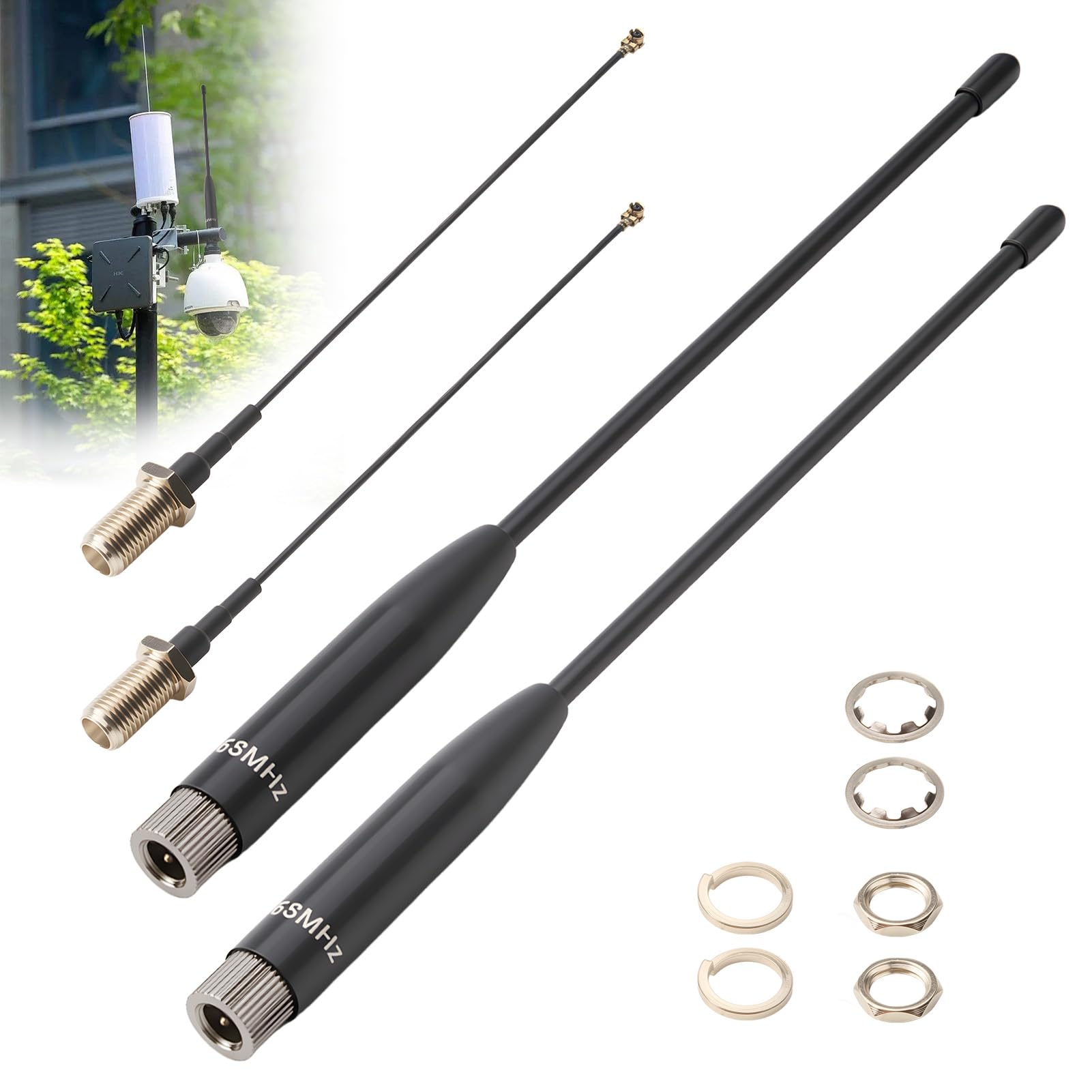 868 MHz LoRa Antenna 7 dBi per Meshtastic LoRa Long Range Soft Whip-Antenne SMA Maschio 150 mm + Cavo da (U.FL IPX) a SMA Femmina per ESP32, LoRa 32 V3, LoRa32u4 II (2 pezzi)