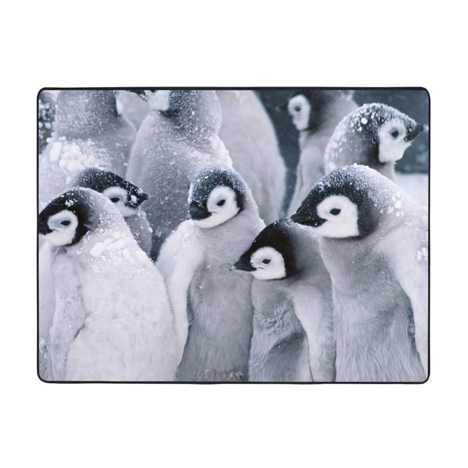 Tapis pingouin antidérapant 160x122 cm en flanelle : fini les tapis qui glissent dans le salon