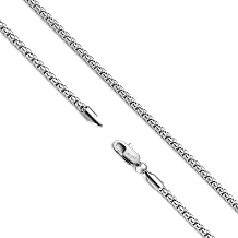 Jewelry 2.5mm Womens Mens Titanium Steel Rolo Cable Wheat Chain Link Necklace 16 to 30 in