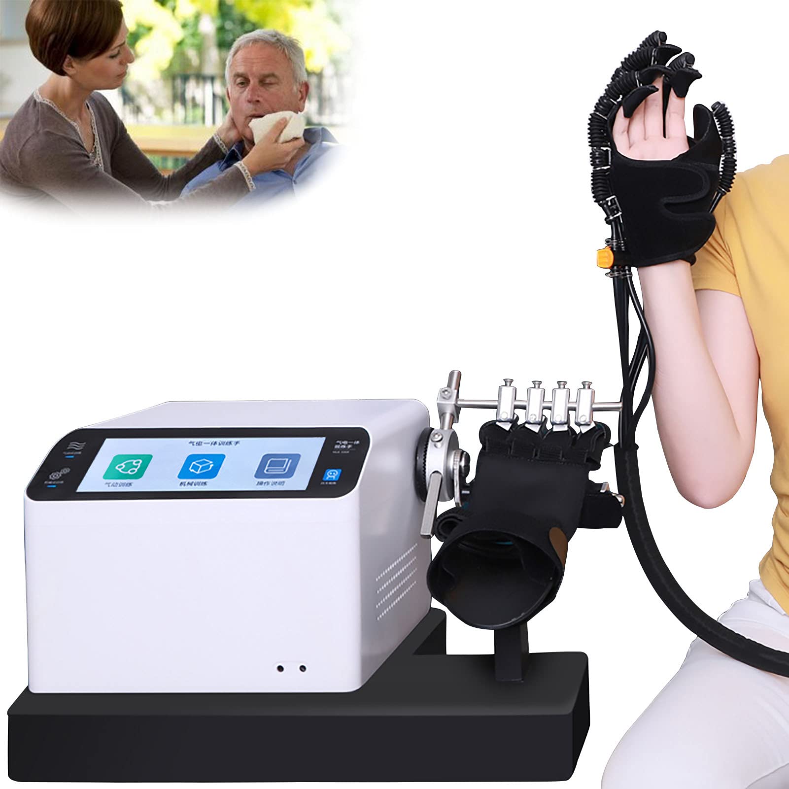 ZZBB Exoskeleton Manual Training Rehabilitation Robot Tuning Fork Finger Flexion and Extension Exercise Exercise Five Fingers,Right,L