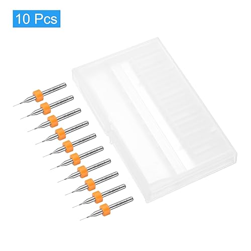 Vista 190 de uxcell Brocas para PCB, 0.028 in, carburo de tungsteno, herramienta rotativa, joyería, grabado CNC, placa de circuito de impresión, micro brocas
