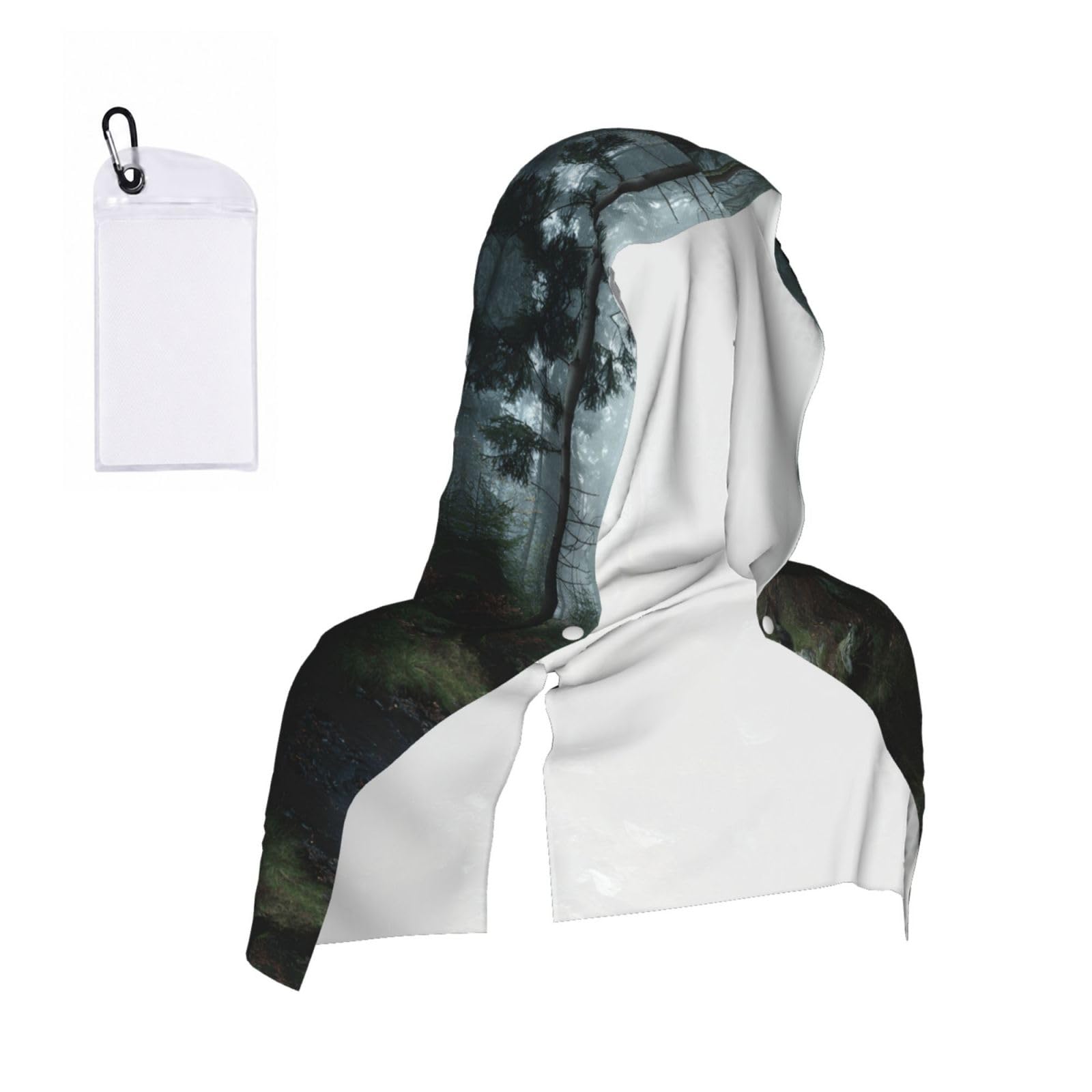 MLTRFGJ Misty Forest Print Cool Hooded Towels And Keep Them Cool For Several Hours.
