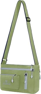 Emparky Sling Bag for Women | Lightweight Polyester Crossbody Purse with 5 Pockets & Zipper Closure | Small Crescent Shoul... Price In India