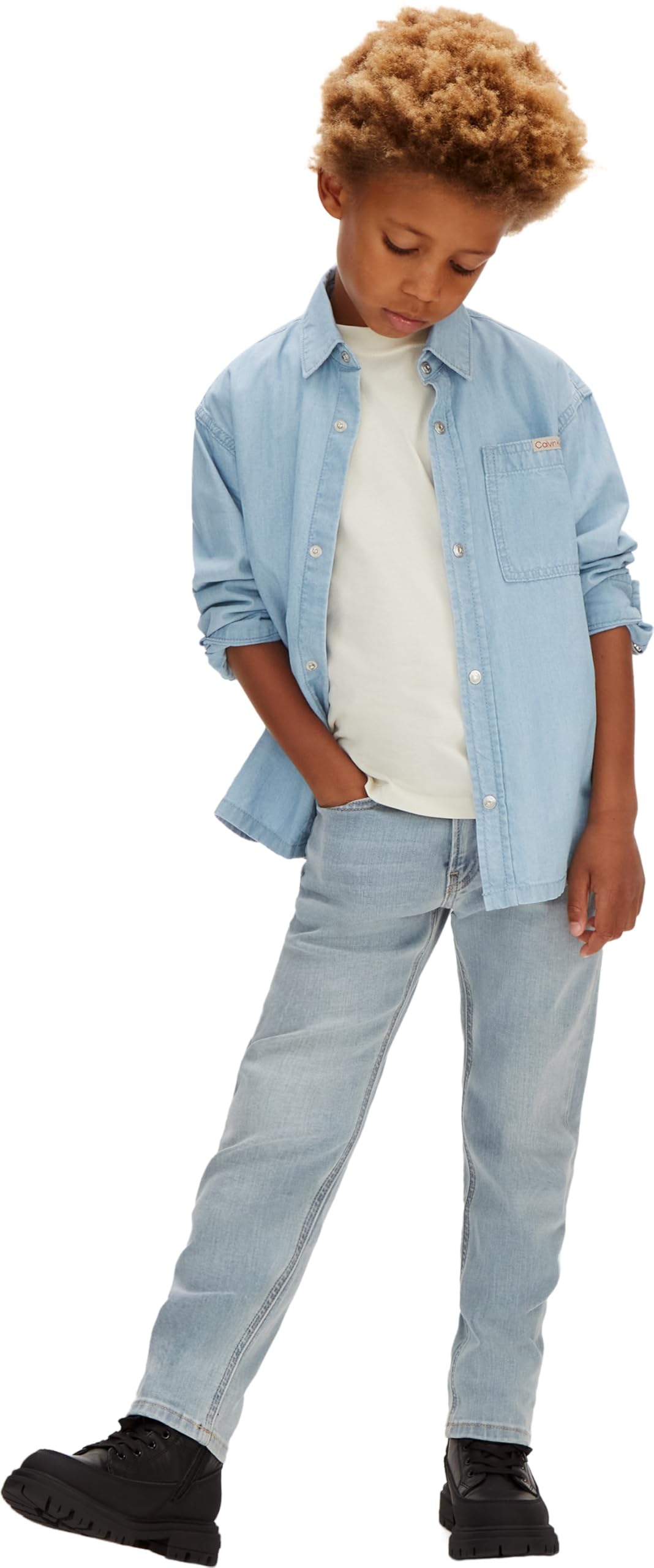 Calvin Klein Andrew Wash Dad Lvcksjc46b - Inne dżinsy Chłopcy