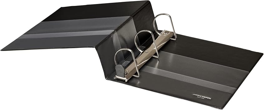 Office Depot Heavy-Duty View 3-Ring Binder, 3 D-Rings, Black, 49% Recycled, Pack of 2