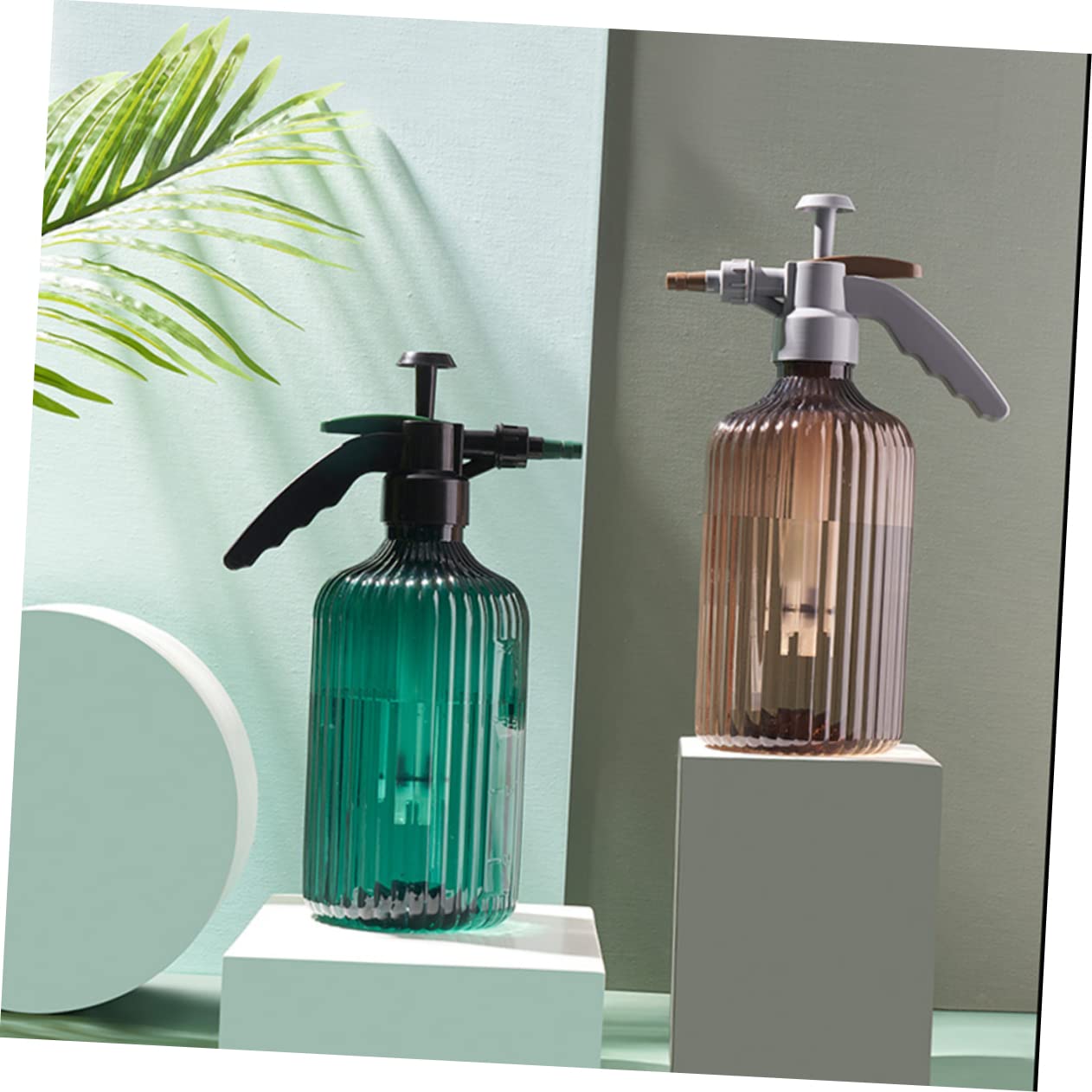 INOOMP 2stücke Handdruck Sprühflasche Für Pflanzenbewässerung Multifunktionale Gießkanne Für Und Garten Design Dunkelbraun Für Salon Und Dorm