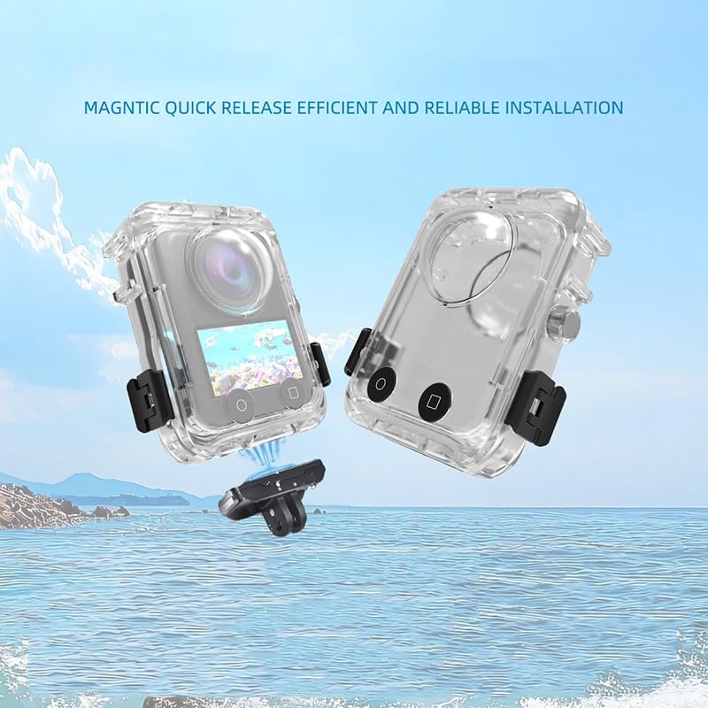 FEICHAO 40m/131ft Underwater Diving Housing Shell Waterproof Case Compatible with OMSO 360 Panoramic Action Camera