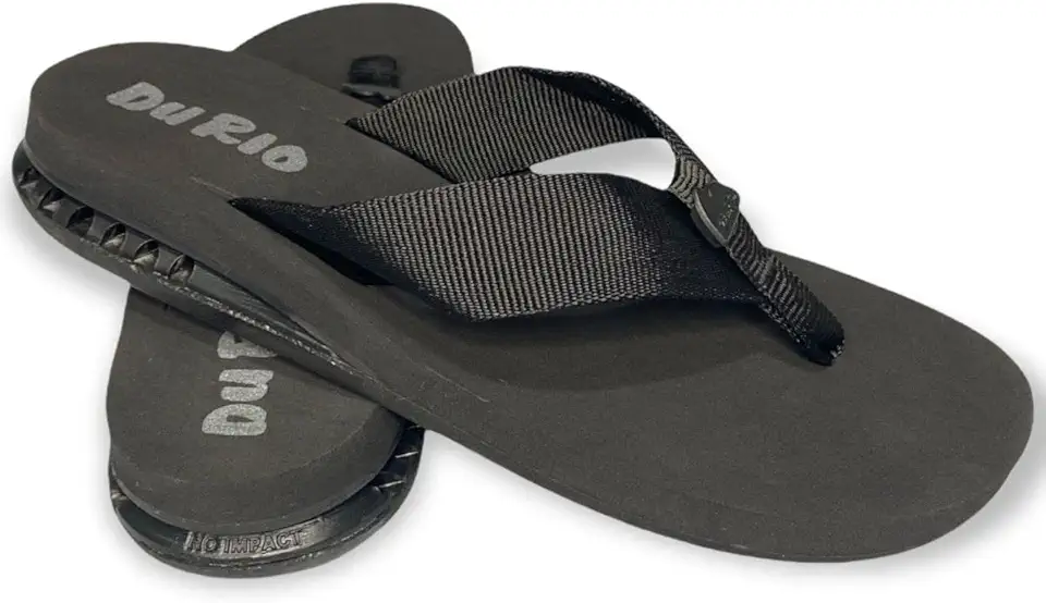 Chinelo Masculino Com Salto DuRio Air Para Esporão Fascite Plantar Ortopédico Vegano