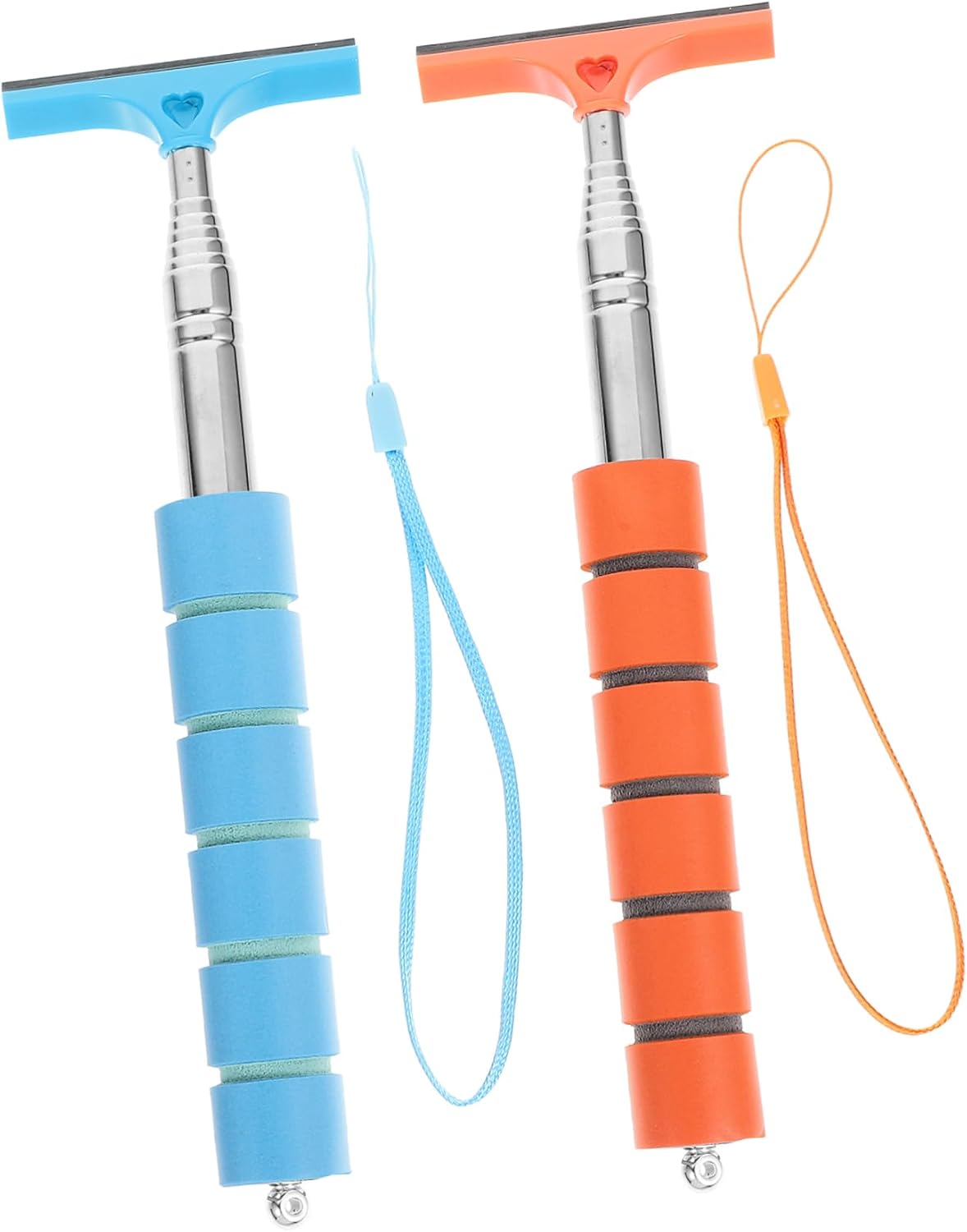 2pcs Portable Car Mirror Squeegee Wipers Retractable Windshield Cleaner Mirror Cleaning Tool Auto Window Wiper