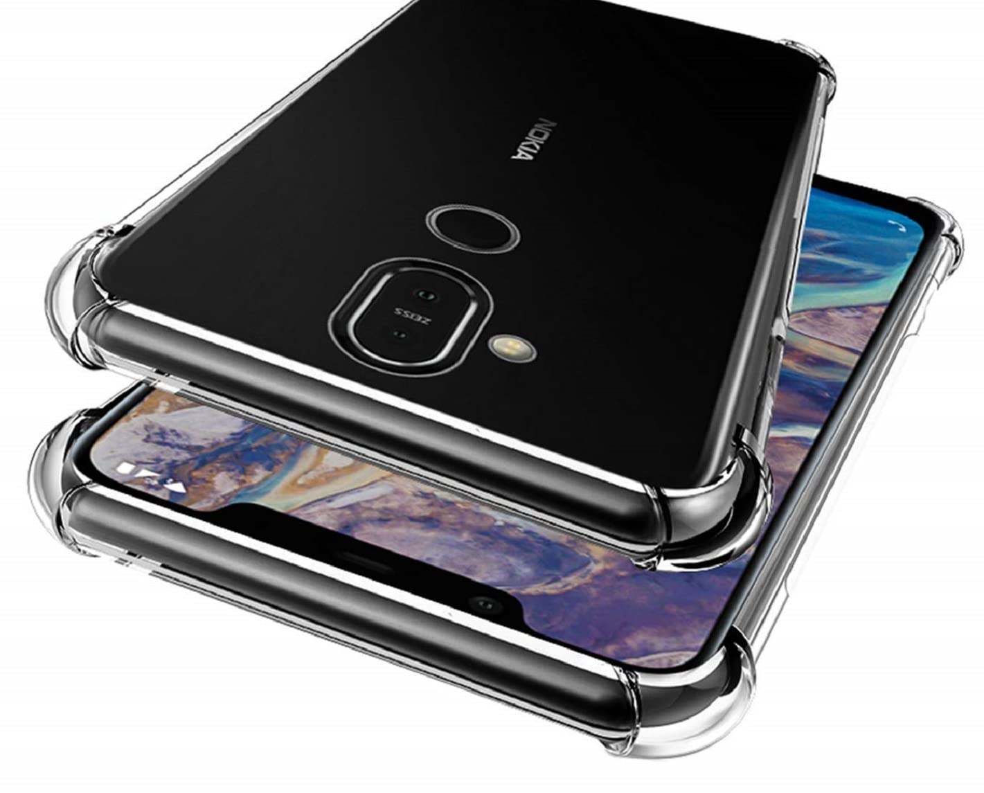 ANKIRANT Bumper Back Case Cover for Nokia 8.1 (Soft Silicon Flexible Shockproof Camera Protection Mobile Cover) - Transparent (B08WBYJ1MX) Amazon Price History, Amazon Price Tracker