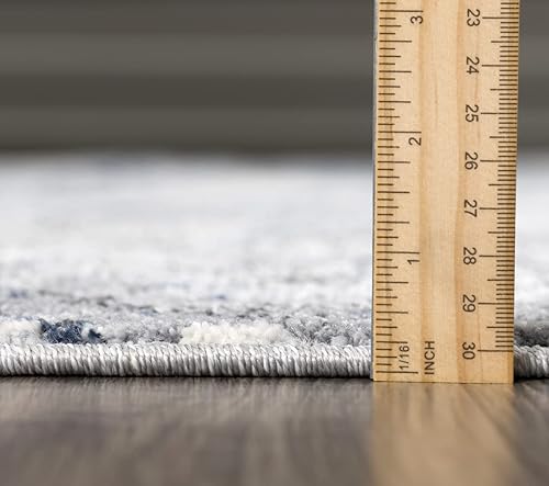 Miniatura 2 de Abani Alfombra de área 8 x 10 pulgadas colección Mist diseño de hojas de palma pelo medio hecha en Turquía resistente a manchas y cobertizos sala de