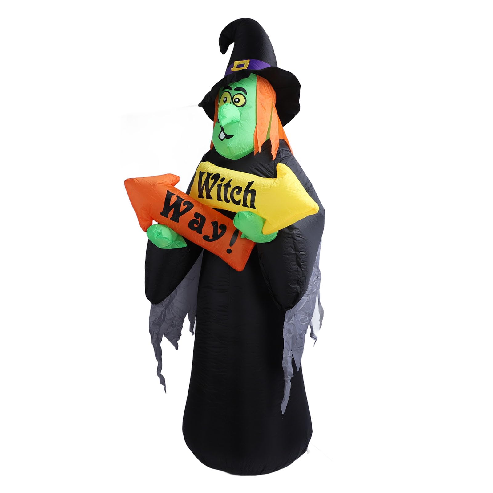 Strega Gonfiabile di Halloween da 4,43 Piedi, Decorazione (Spina