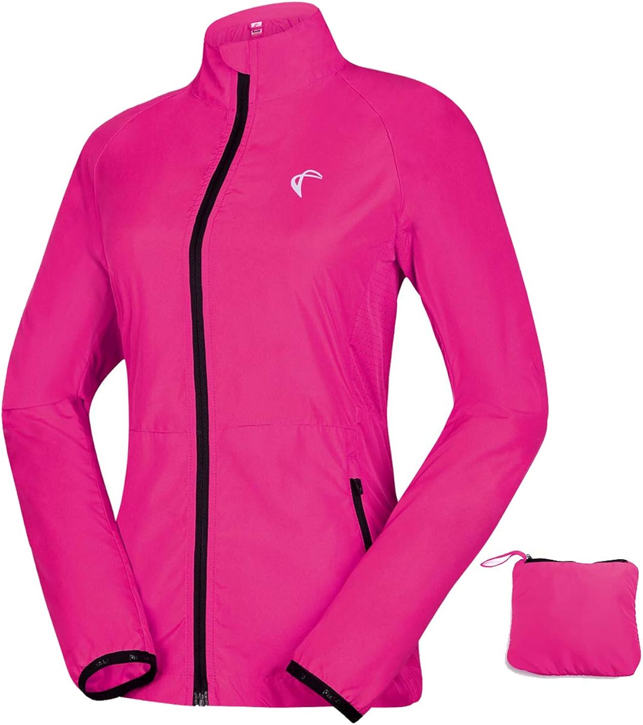 Women's Windproof Water Resistant Convertible Cycling Running Jacket