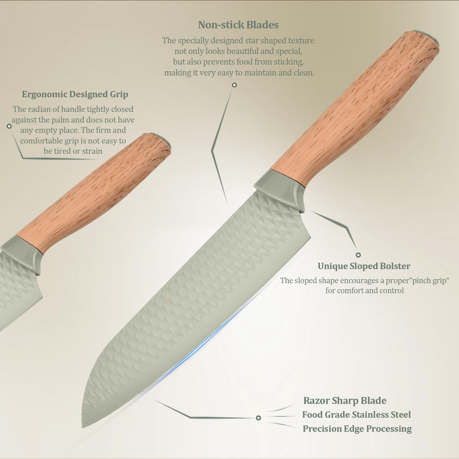 Küchenutensilien-Set, 10-teilig, antihaftbeschichtet, Edelstahlmesser und Silikon-Kochutensilien, Spatel-Set mit Halter, ergonomischer Holzgriff, Heimküchengeschirr, Zubehör, Kochgeschirr-Set