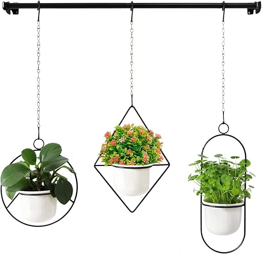 Hanging Planters for Indoor Plants Holder Window Plant Hanger Indoor with 3