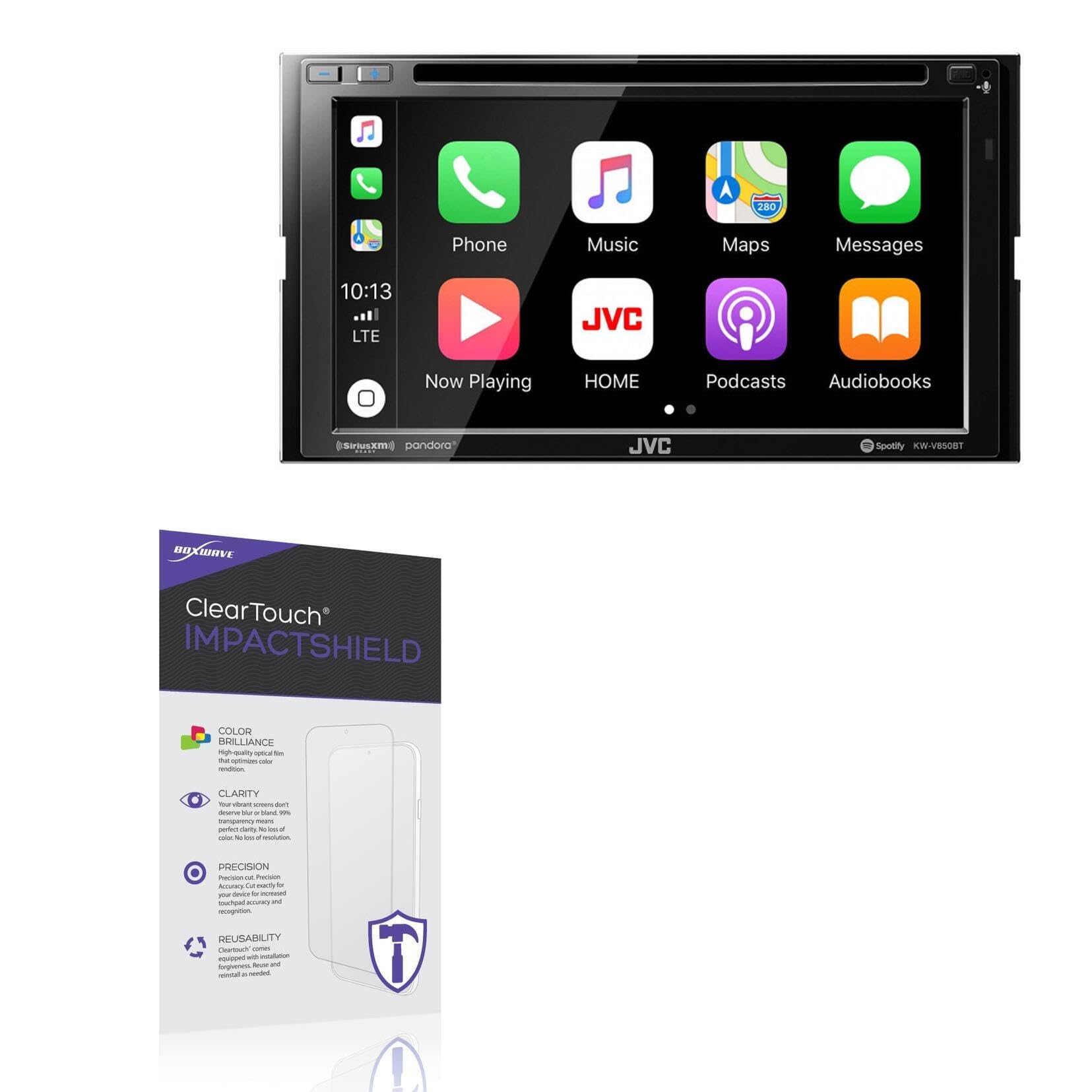 BoxWave Screen Protector Compatible with JVC KW-V850BT - ClearTouch ImpactShield (2-Pack), Impenetrable Screen Protector Flexible Film