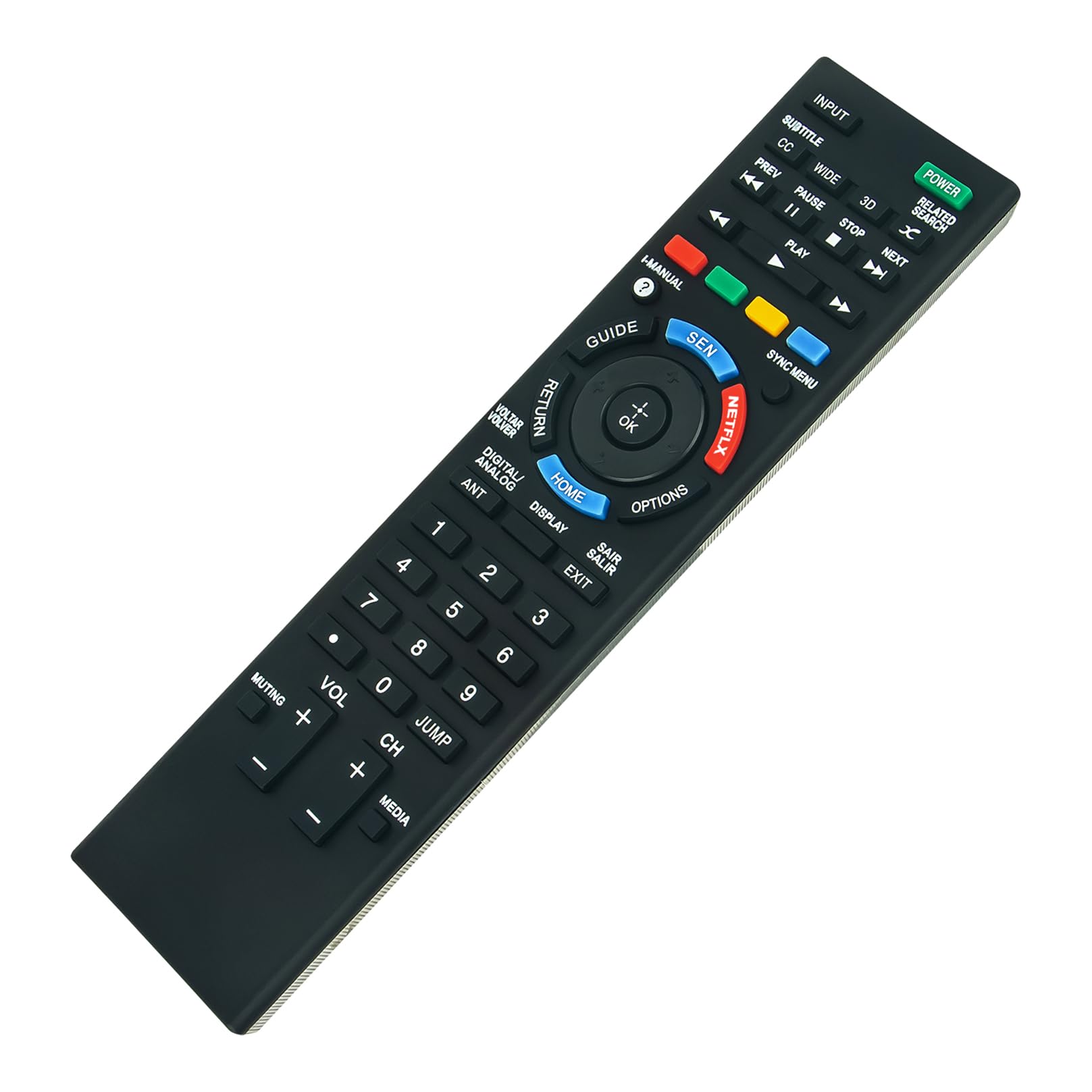 Telecomando vocale sostitutivo per TV Sony Bravia - Compatibile con tutte le Smart TV LED LCD 4K Ultra HD di Sony Telecomando vocale sostitutivo per TV Sony Bravia - Compatibile con tutte le Smart TV LED LCD 4K Ultra HD di Sony