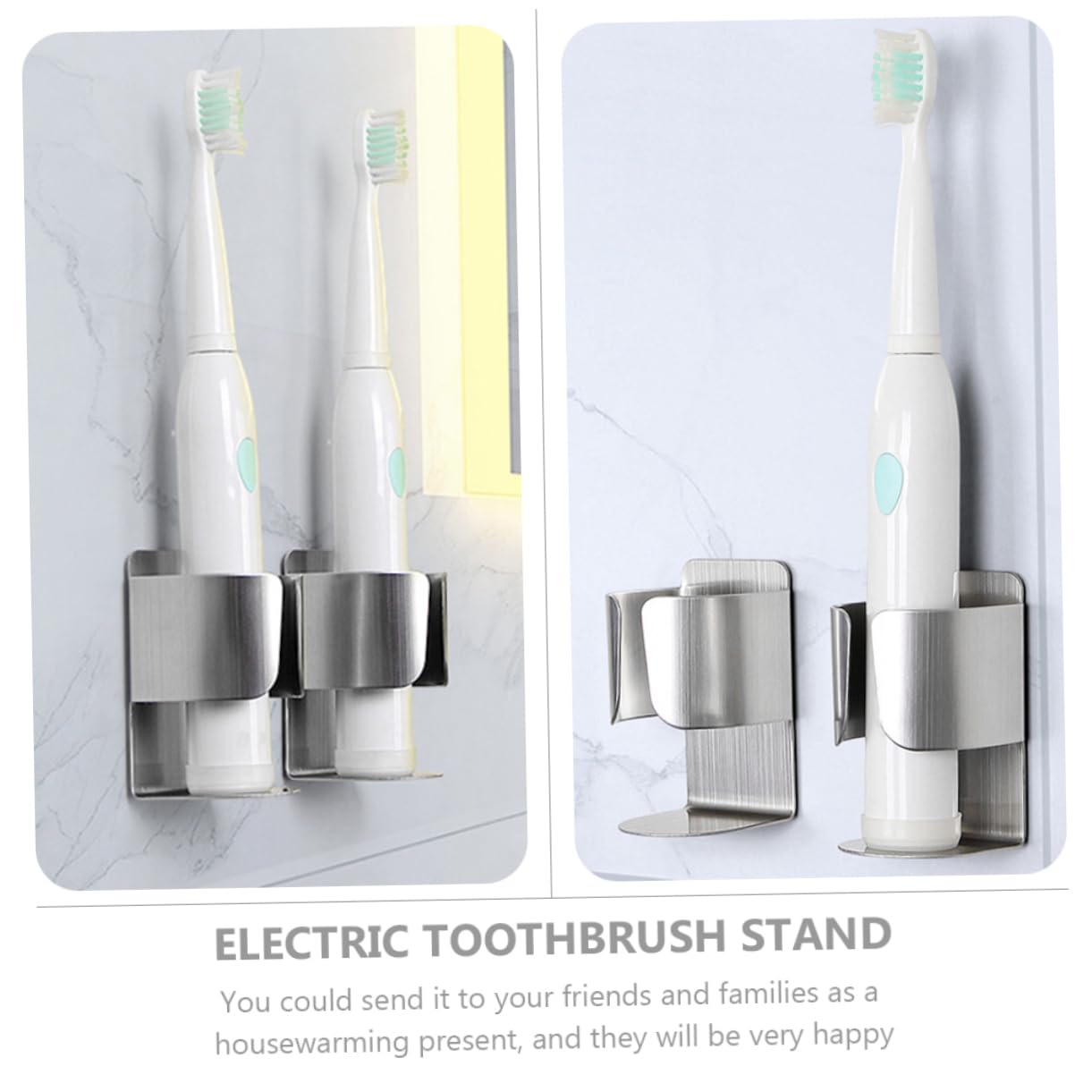 Amosfun 3 Set Di Porta Spazzolini Elettrici Innovativi Robusti E Facili Da Pulire Portaoggetti Per Spazzolini Da Denti Per La Casa 2 Pezzi*3