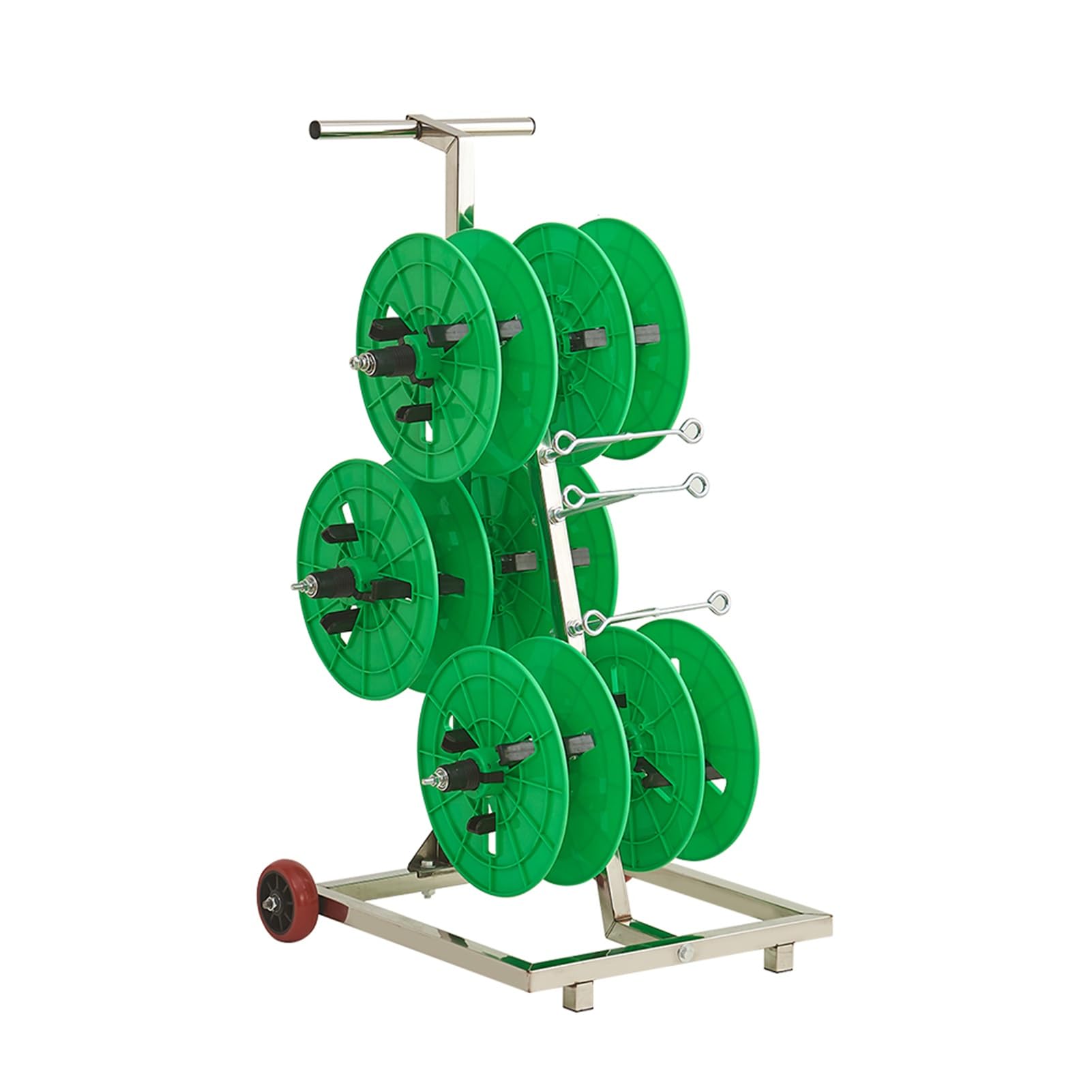 Porte-enrouleur de câble et distributeur pour stockage industriel et commercial, construction durable en acier inoxydable