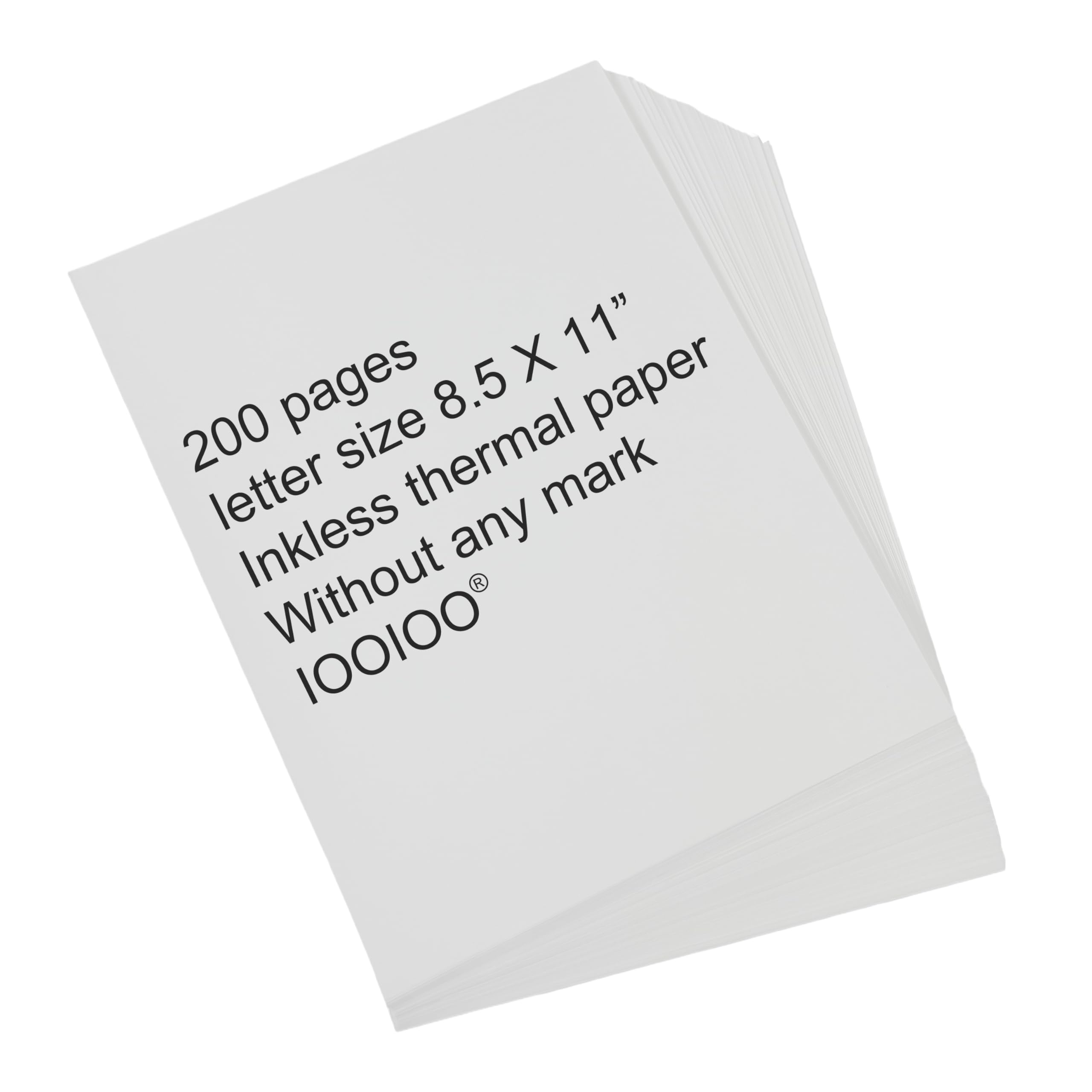 200 hojas de papel térmico discontinuo de 8.5 x 11 letras para Phomemo COLORWING Odaro Itari M08F-letter M832 M834 M833 M835 HPRT MT800 MT800Q iDPRT MT610 JADENS Brother, IOOIOO D210...