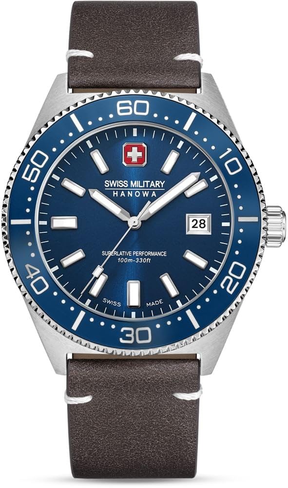 Swiss Military Hanowa Nomad SMWGB0004902-SET Męski zegarek analogowy z niebieską tarczą
