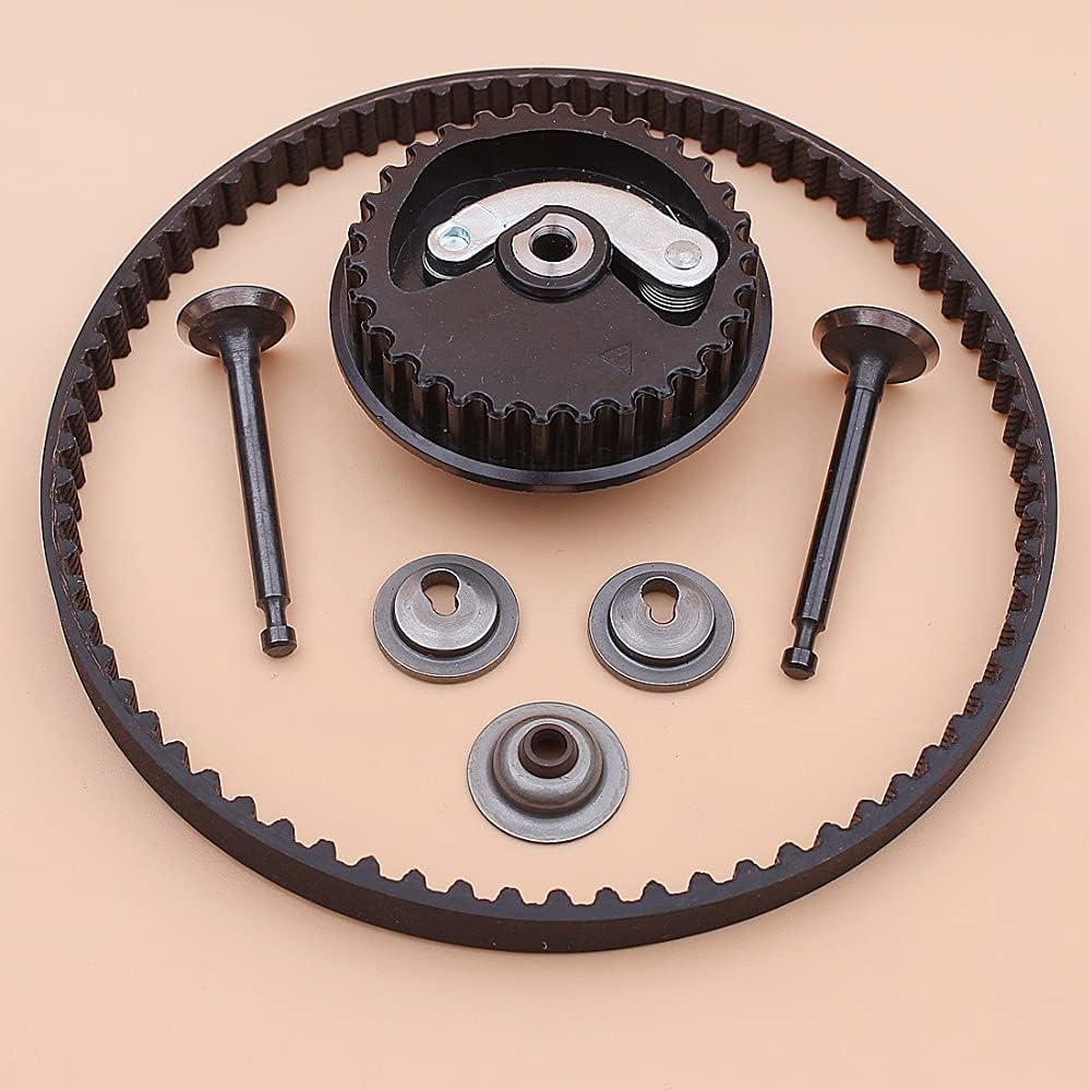 Camshaft Pulley & Timing Belt & Retainer Stem Seal Kit Fit for GX25 Brushcutter 4 Stroke Engine