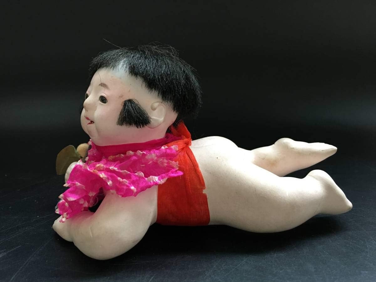 古いかわいい男の子の赤ちゃんの人形 はいはい人形 日本人形 n725