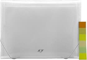 ACP 1027CR, Pasta Sanfonada Plástica, A4, 12 Divisões, Cristal