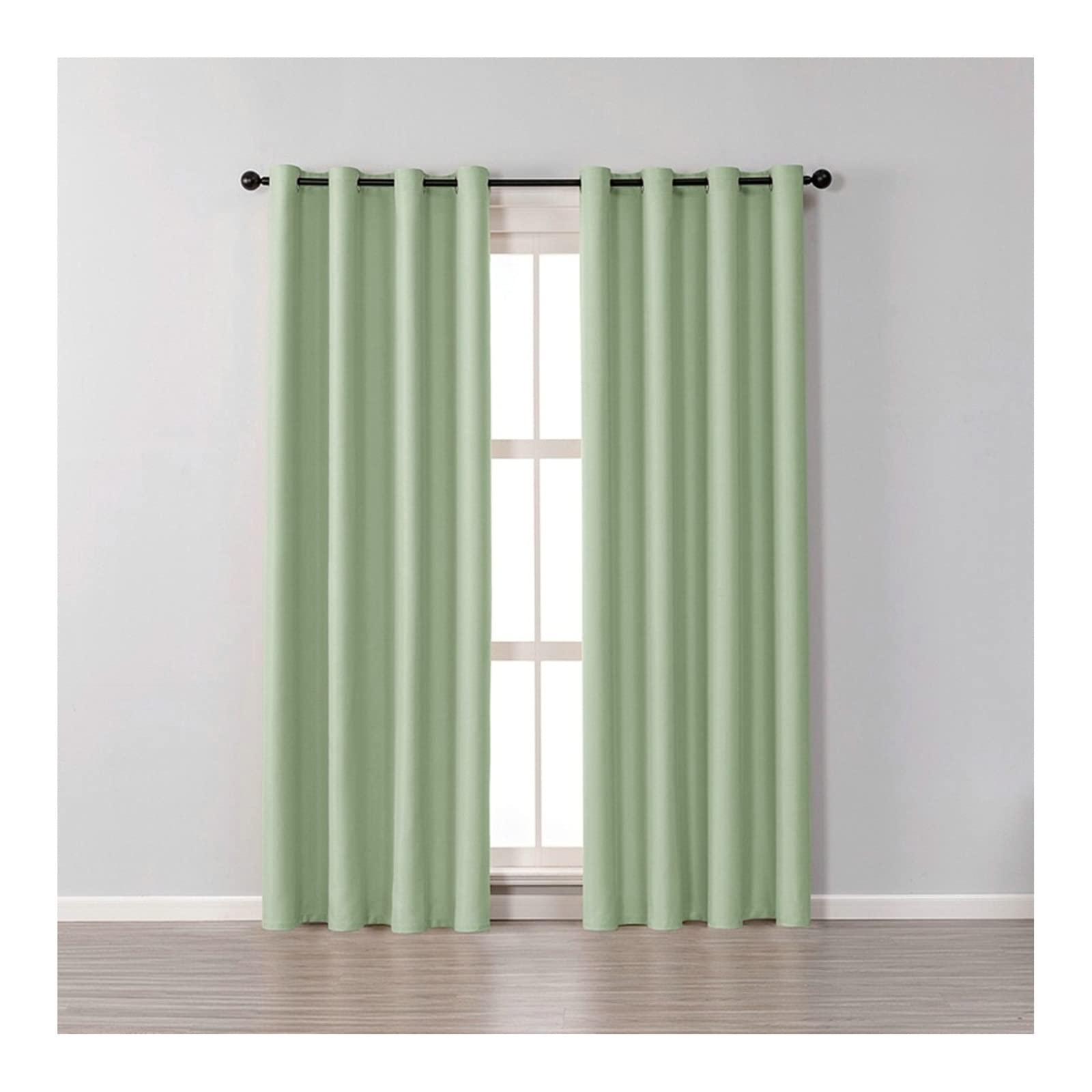 Rideaux pour chambre occultants vert uni 102x160 cm paire de rideau de fenêtre salon