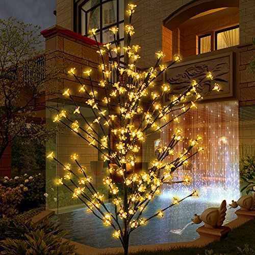 Ucharge Lighted Christmas Tree, Cherry Blossom Led Tree Light 208leds 6ft Garden Led Floral Lights Indoor, Outdoor, Home, Wedding, Party, Holiday Decorations