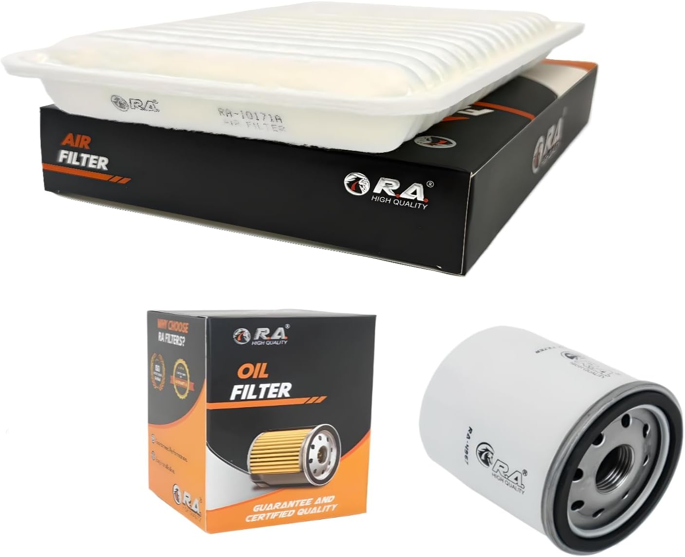 R.A Oil Filter and Air Filter Combo Pack – Compatible with Toyota Camry 2.4L 2007-2009 – Engine Maintenance