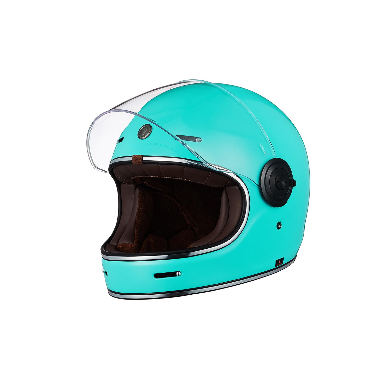 TORC Casco Moto Integral Vintage Cáscara de Fibra de Vidrio con Visera Homologado ECE 22-06