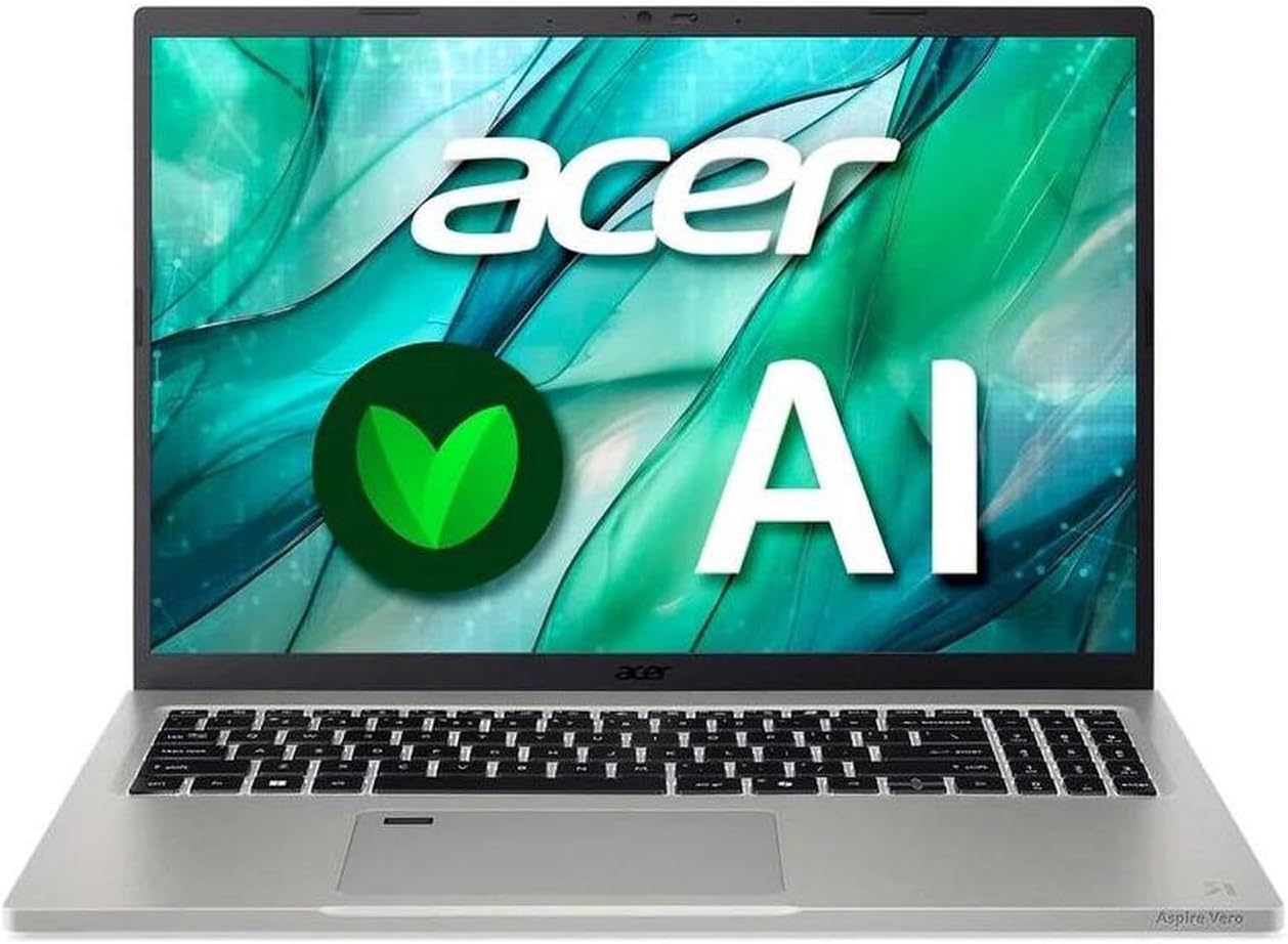 acer Aspire Vero 16" WQXGA Eco-Friendly Laptop| Intel Core Ultra 7 155U| Integrated Intel Graphics | Copilot |Backlit | Gray | 16GB RAM DDR5 | 512GB SSD |Windows 11 Home |Bundle with USB 3.0 Hub