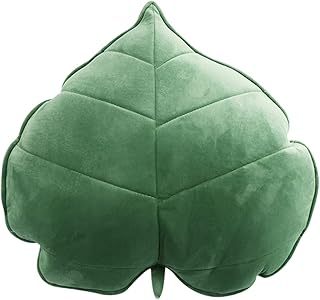 JTWEB Leaf Throw Pillow,3D Leaves Cute Pillow Aesthetic Leaf Pillow Decorative Soft Plush Leaf Shaped Cushion Novelty Plush Backrest Pillow Comfortable Plant Sleeping Cushion for Bedroom Sofa