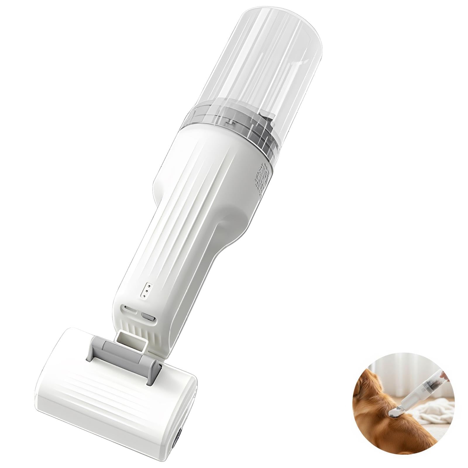 Kit de aseo 5 en 1 para perros y gatos, aspiradora inalámbrica para pelo de mascotas, cepillo eléctrico y colector, herramienta de eliminación de pelo para el hogar