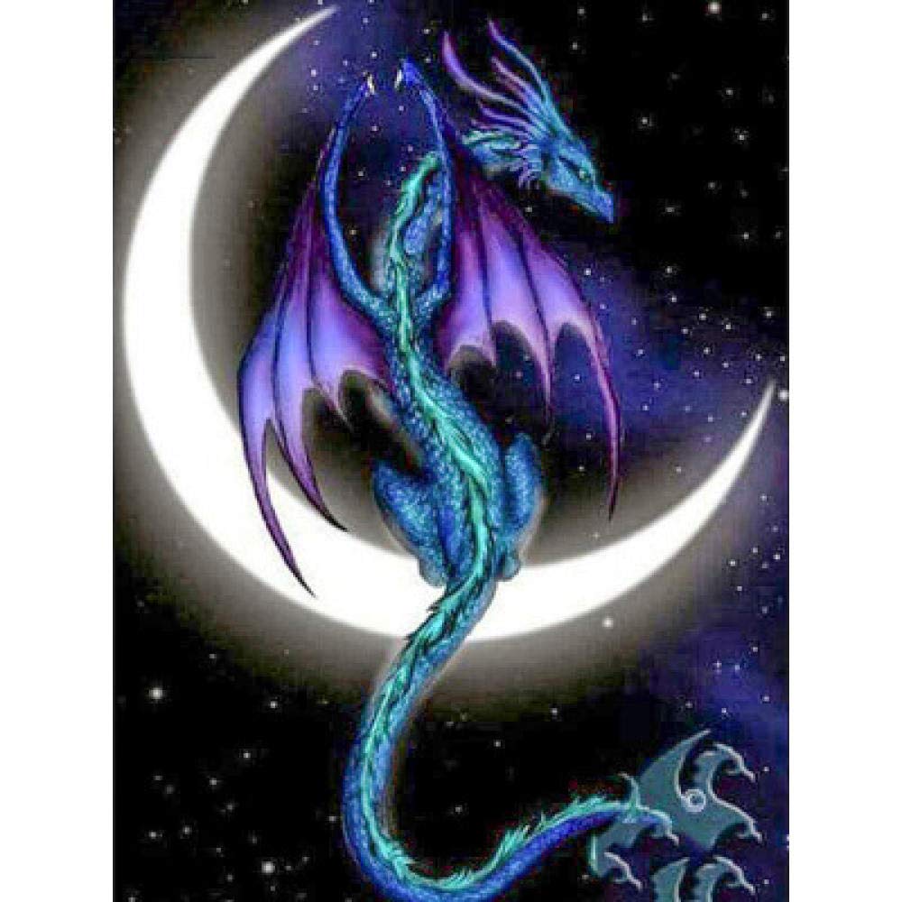 Peinture diamant 5D lune pour sublimer votre décoration murale de salon - Kit complet 50x60