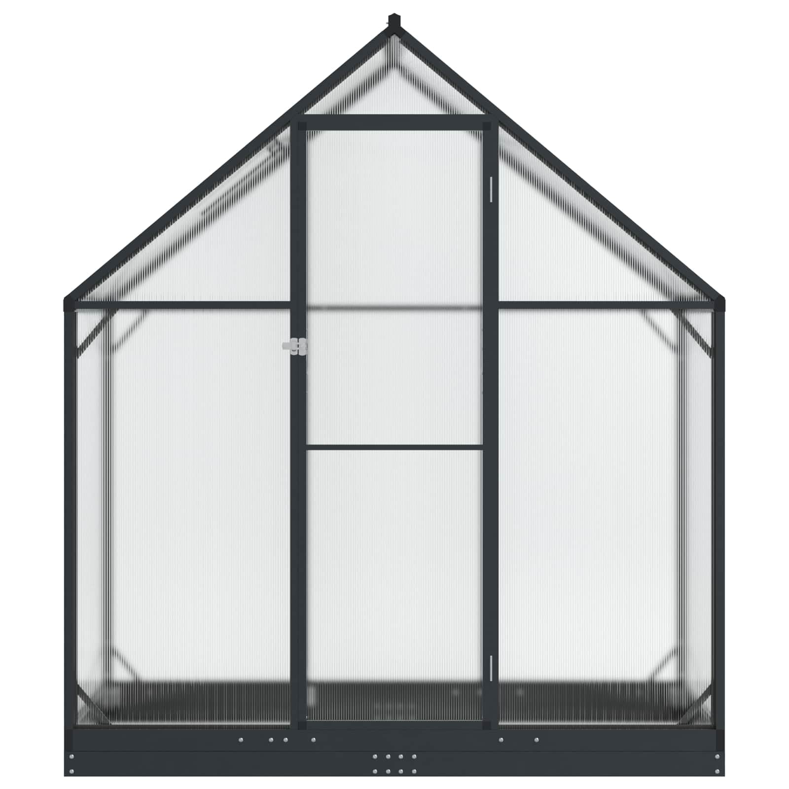 Szklarnia ogrodowa, antracytowa, z aluminium i ocynkowanej stali, 183,5 x 63,5 x 207 cm, z drzwiami i zamkiem, odporna na warunki atmosferyczne, elastyczna szklarnia na pomidory, na balkon