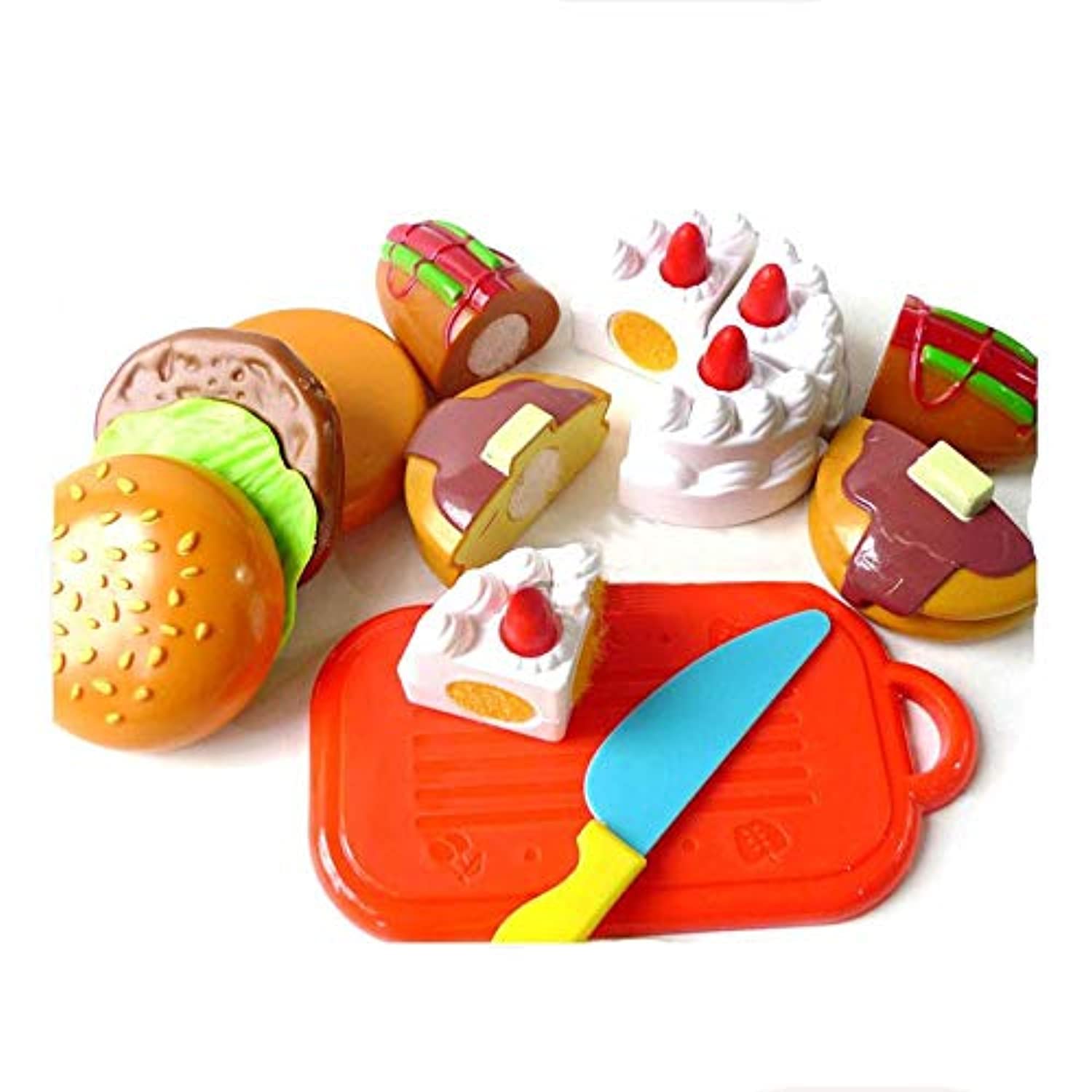 AM ANNA Kid's Kitchen Cakes and Pastries Cutting Pretend Role Toy Set
