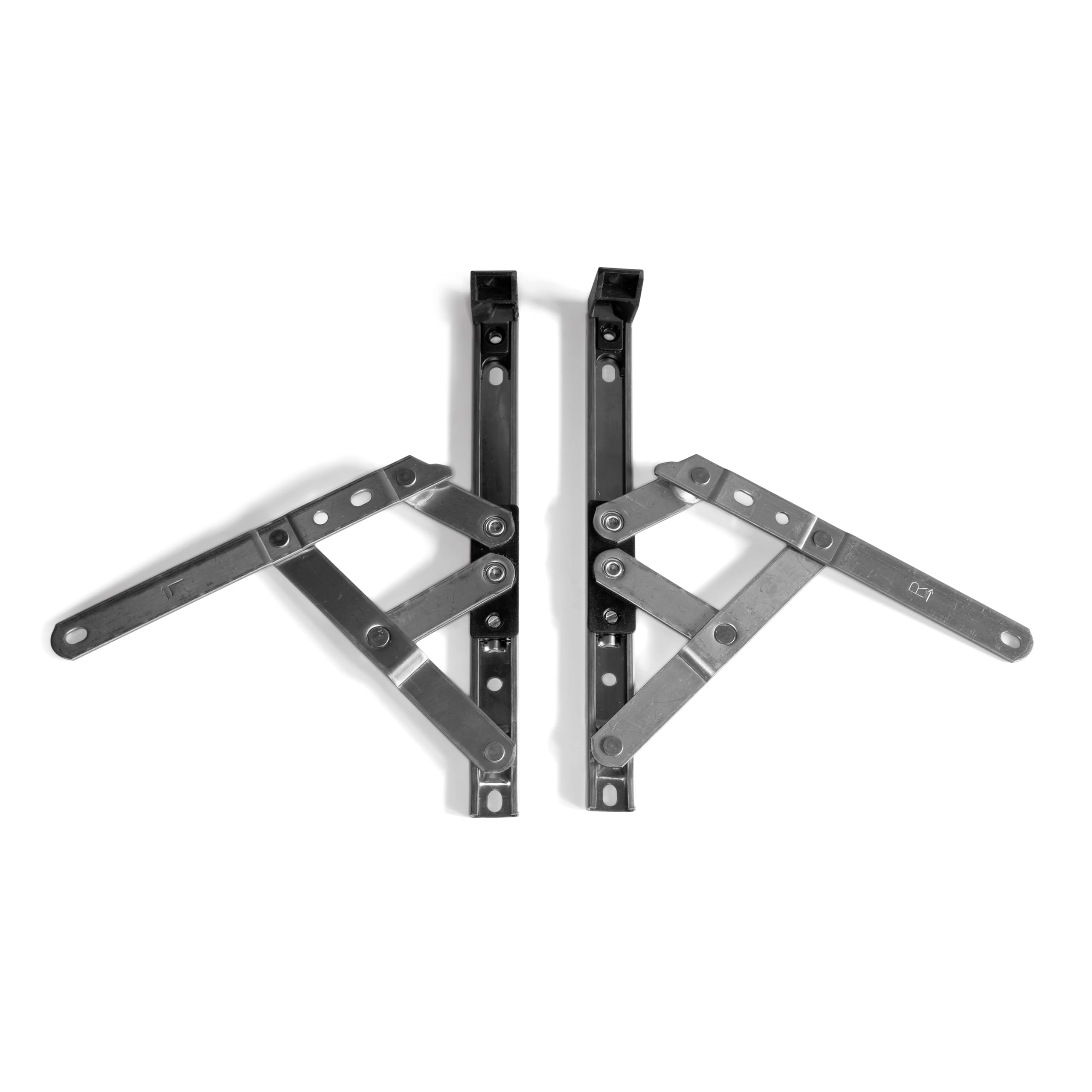 Pair of uPVC Window Hinges, 13mm Stack Height, Double Glazing Friction Stay, Non Handed, Ferretic Steel, Window Stays